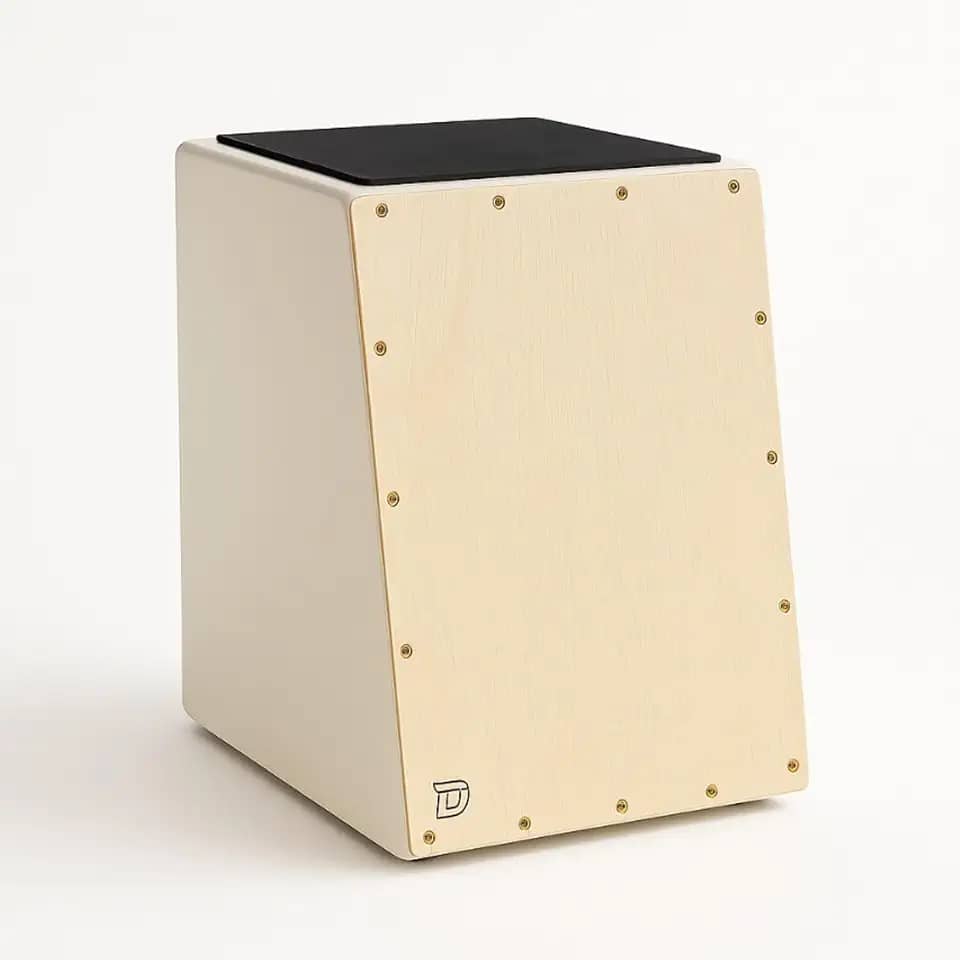 Cajon Instrumento Acústico De Percussão Esteira Inclinado Profissional Madeira