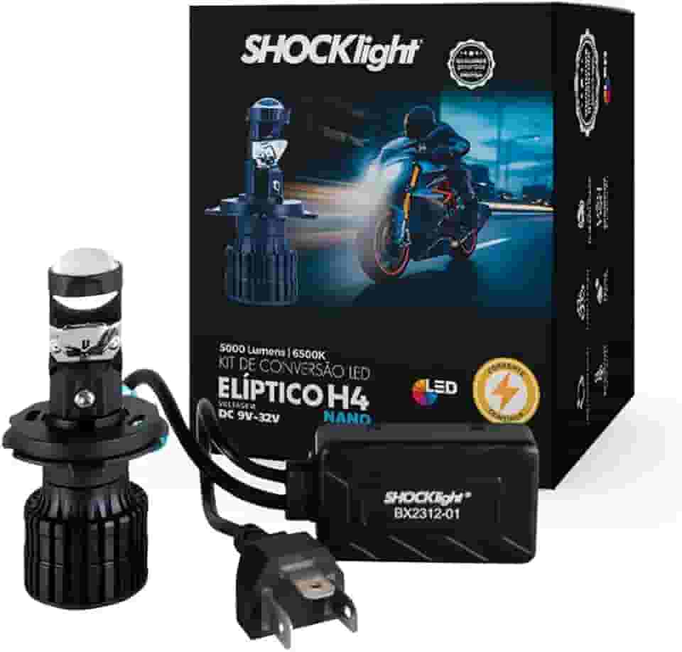 Farol Led Titan 150 Bros 150/160 Moto Lampada H4 Projetor