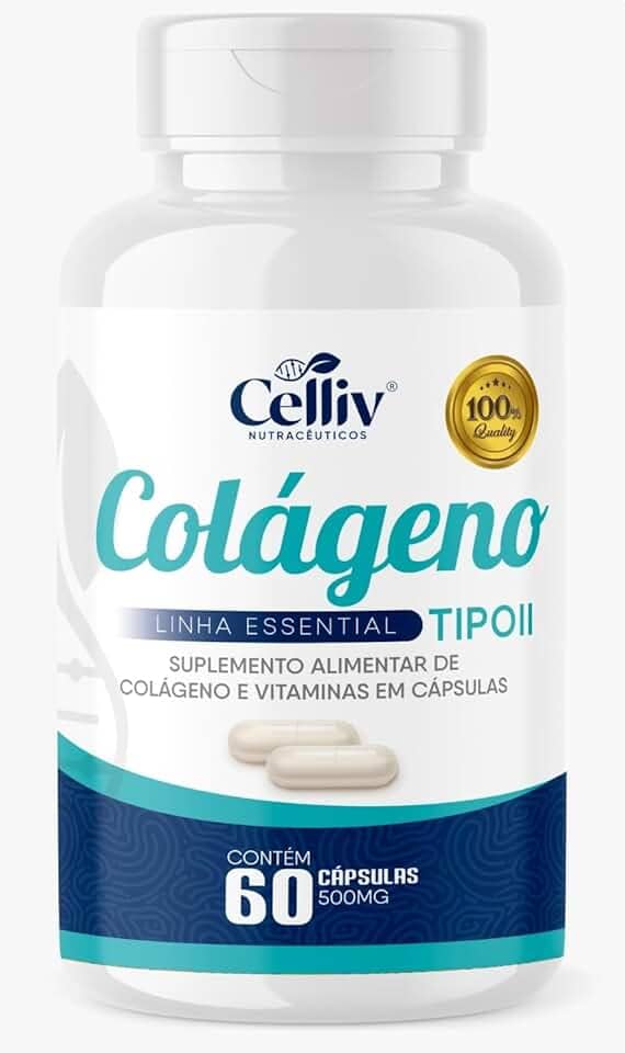 Celliv, Colágeno Tipo 2 I I 60 Cápsulas + Vitaminas Máximo 1 Ao Dia