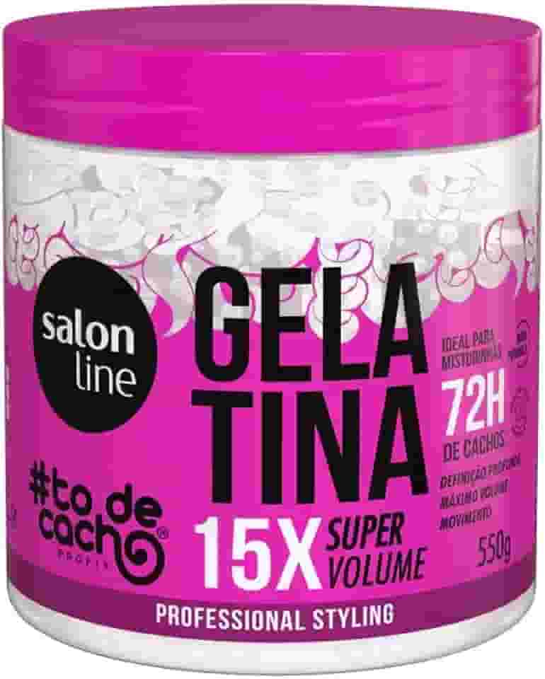 Salon Line, Gelatina Capilar, #TodeCacho, Super Volume, Vegano - Para Cabelos Ondulados, Cacheados e Crespos, 550 g