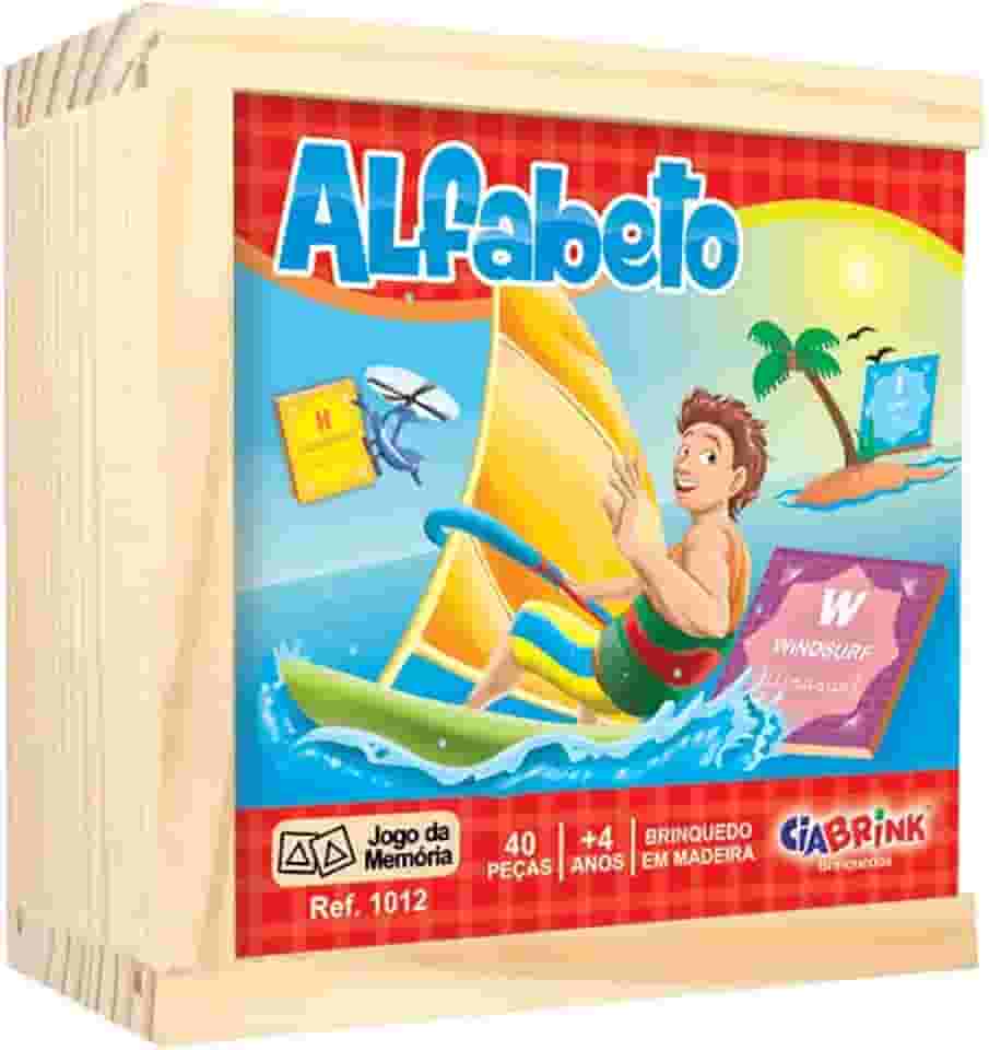 Ciabrink, Memória Alfabetização 52 Peças em Madeira, a Partir de 4 Anos, Multicor