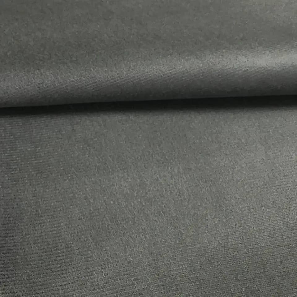 Tecido Suede Veludo Cinza Grafite Liso 1,40m largura - Para Sofá Cadeira Capa Almofada (SVL-141)
