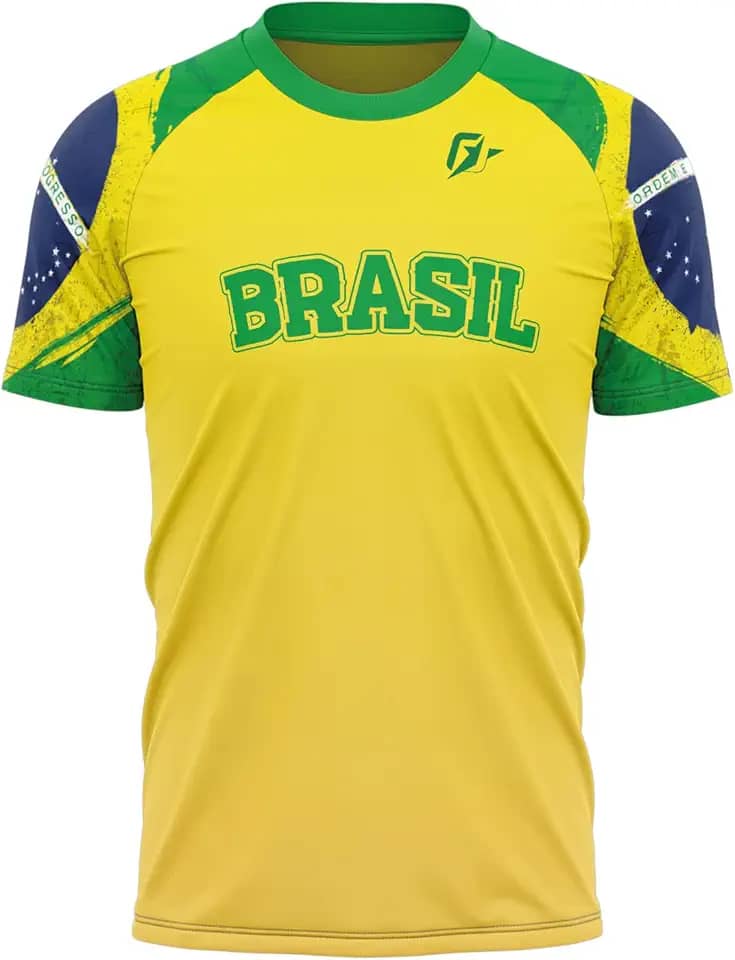 Camiseta Filtro UV Brasil Bandeira OverFame