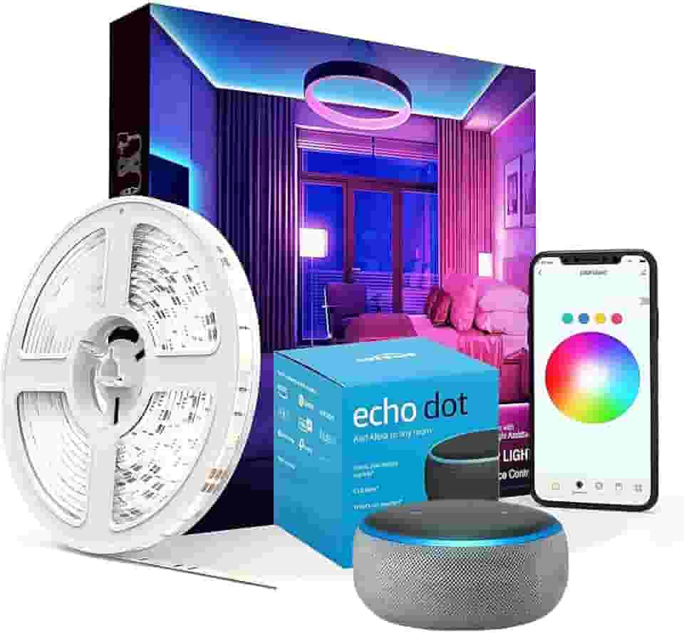 Fita Led Inteligente Alexa Wifi RGB 5 Metros - Compatível Echodot Alexa/GoogleHome Led SMD 5050