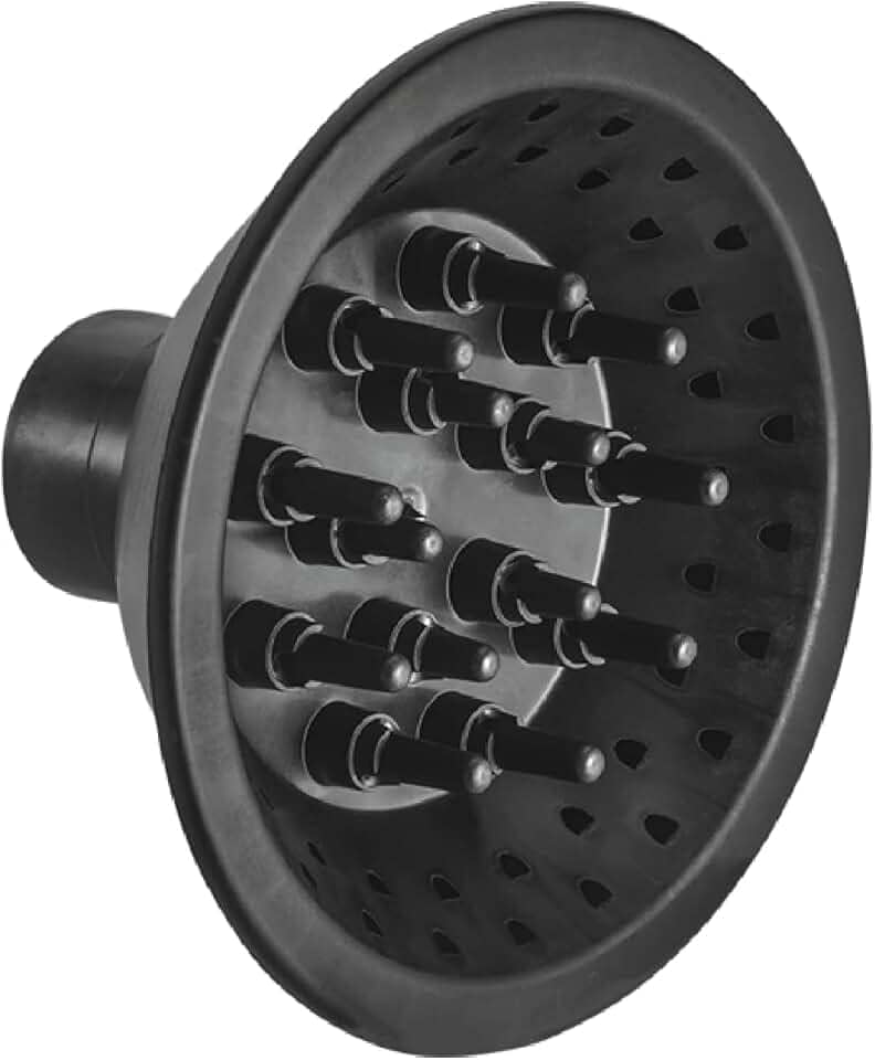 Difusor De Ar P/Secador Universal Cachos Profissional Cor Preto