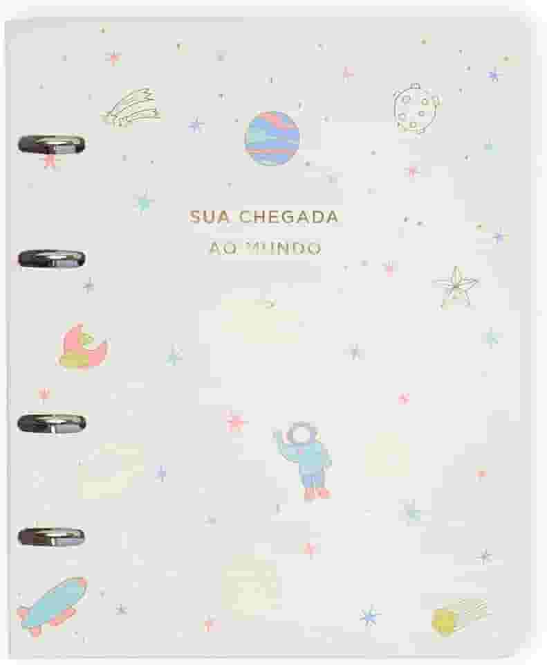 Livro Álbum Argolado Do Bebê 18X24 Off White, Cicero