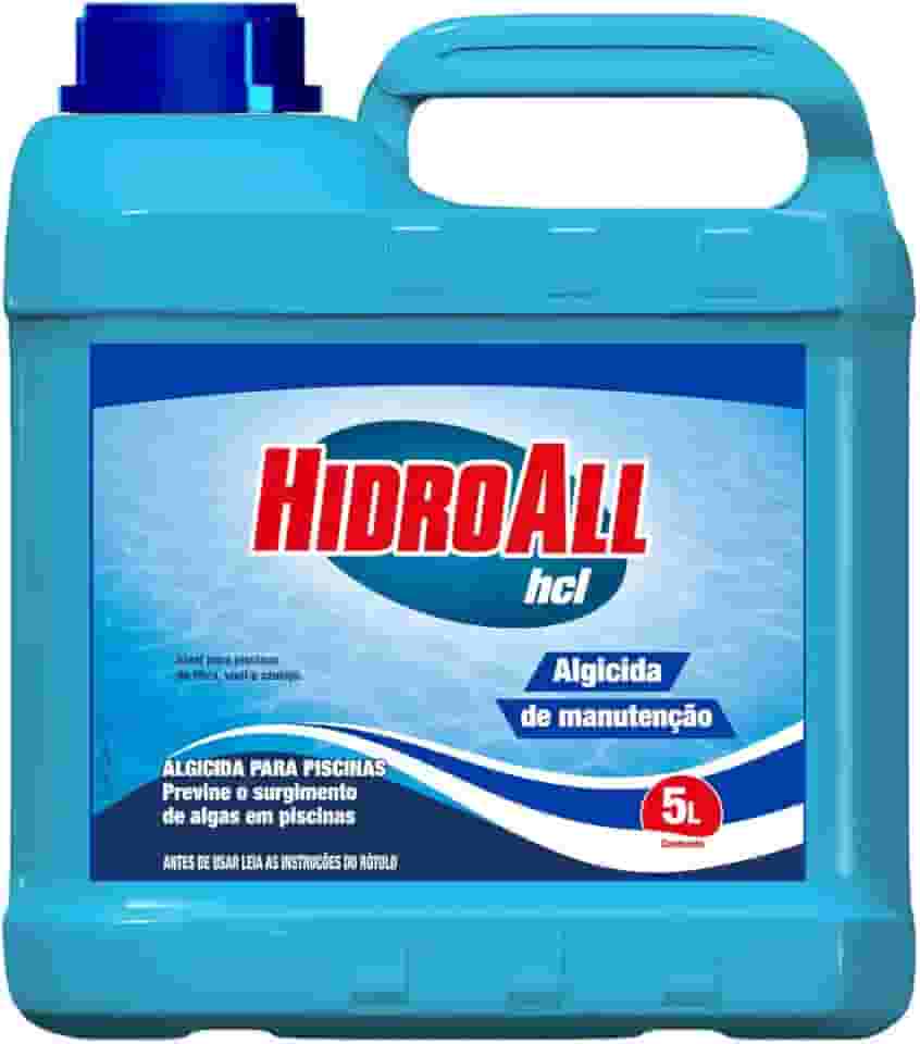 HidroAll Algicida Manutenção para Piscinas HCL 5 Litros