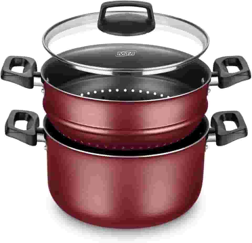 Cozivapor Panela de Cozimento A Vapor Antiaderente Cereja, MTA