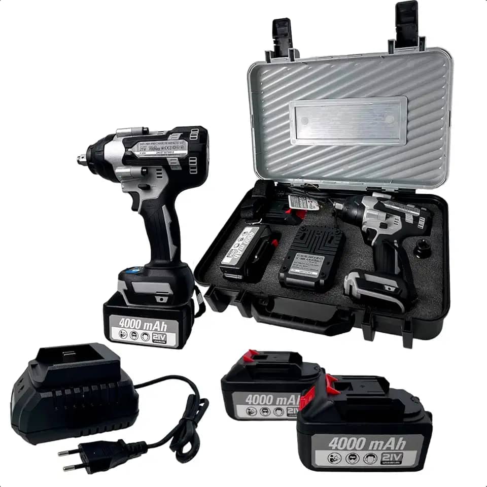 Chave de impacto a Bateria 21V 4Ah 1/2" Brushless com 2 baterias - SGT-7507-PRO - Sigma (110V/220V)