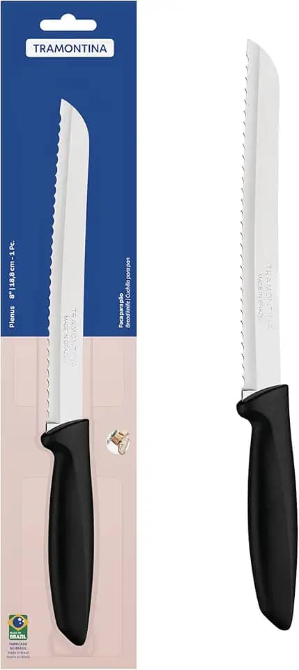 Tramontina 23422108 Faca para Pão 8", Preto