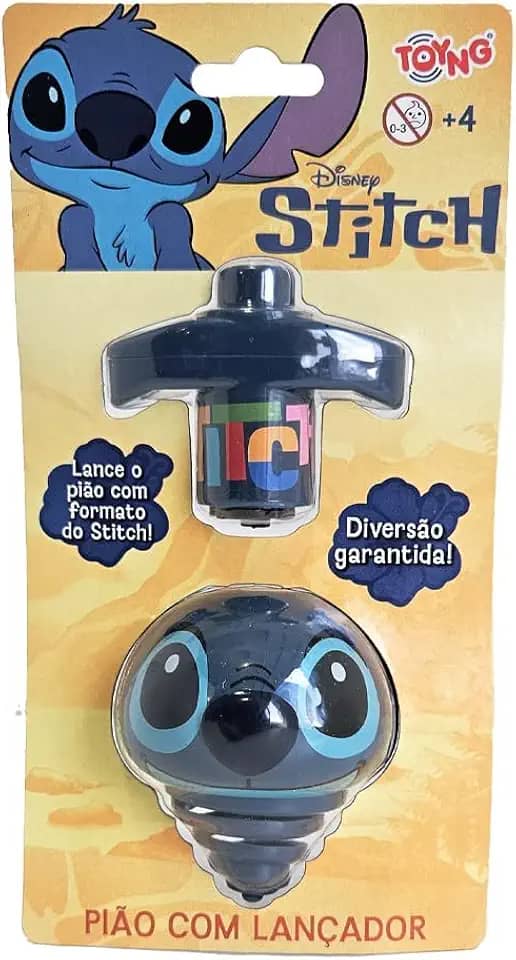Toyng - Disney - Lança Pião Personagem Stitch