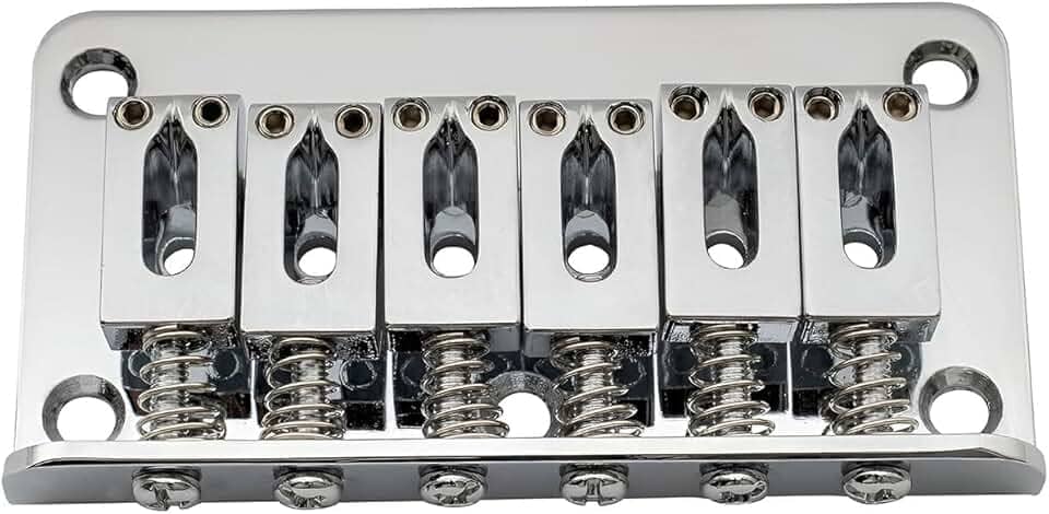 Ponte Fixa Hardtail Para Guitarra Stratocaster 6 Cordas Cromada