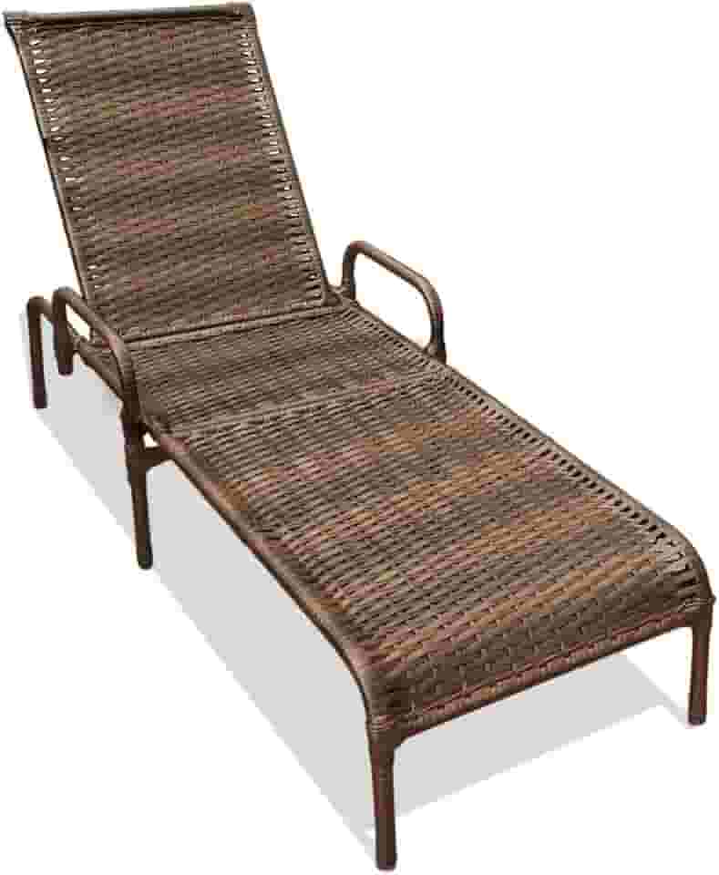 Espreguiçadeira Reclinável MRDDECORA Catar com Regulagem para Piscina, Jardim e Área Externa - Estilo Clássico, Fibra Sintética, Multi-Colorida, 5 Posições de Reclinação, Suporta até 120 kg