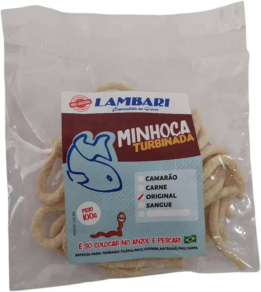 Isca Minhoca Turbinada Pronta Para Pesca De Tilápia Lambari