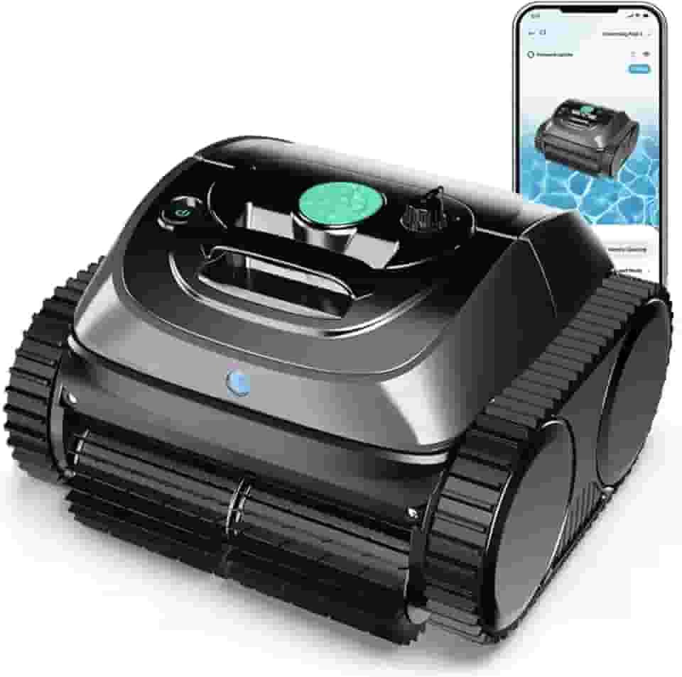 WYBOT Aspirador De Pó Robótico C1 Para Piscinas Enterradas, Limpador Sem Fio Com Autonomia 150 Minutos Até M², Limpeza Paredes E Linhas Água, Navegação Inteligente 4 Em 1, Suporte Aplicativo