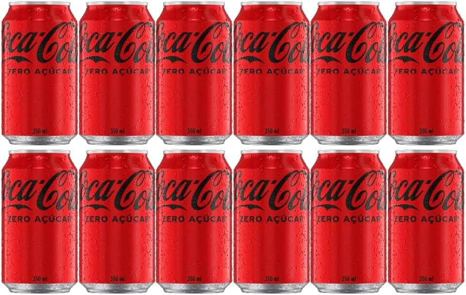 Pack de Coca-Cola Sem Açúcar lata 350ml 12 unidades