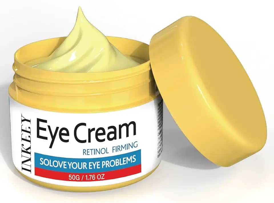 Creme para olhos Retinol para inchaço e bolsas, creme para combater o envelhecimento sob os olhos com retinol e cafeína para suavizar linhas finas, rugas e olheiras, 50 ml