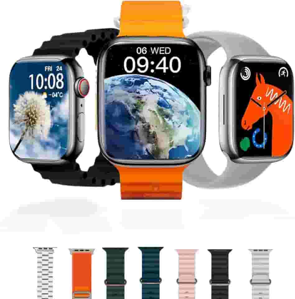 Smartwatch Inteligente Com 7 Pulserias Tela Full Touch e Conexão Android e Ios 100+ Modos Esportivos e Bateria de Longa Duração e Resistência a Água