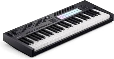 Novation Launchkey 49 Mk4, Teclas Semipesadas, Usb, Controlador De Teclado Midi Com Integração Daw. Modos Acordes E Escalas, 8 Pads Bateria, Arpejador — Inclui Pacote Software Para Produção Musical.