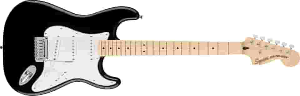 Guitarra elétrica Squier Affinity Series Stratocaster, com 2 anos de garantia, preta, escala de bordo