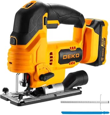 Serra Tico Tico 7/8 Polegadas 20V com Laser e Luz LED Bateria Lítio-íon Carregador e Acessórios - Deko