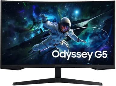 Monitor Gamer Samsung Odyssey G5 32, Resolução QHD, Taxa de atualização de 165Hz & 1ms de tempo de resposta (MPRT), Curvatura com 1000R, HDR 10, AMD FreeSync, Eye Saver Mode & Flicker Free Mode