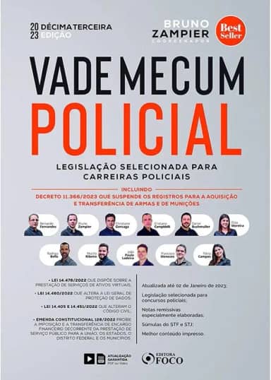 Vade Mecum Policial - Legislação Selecionada Para Carreiras Policiais - 13 ª Ed - 2023