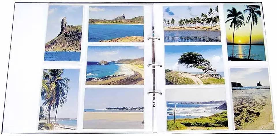 Refil para Álbum de Fotos 10x15 cm - 5 Folhas - Branco - 33,5x29,5 cm