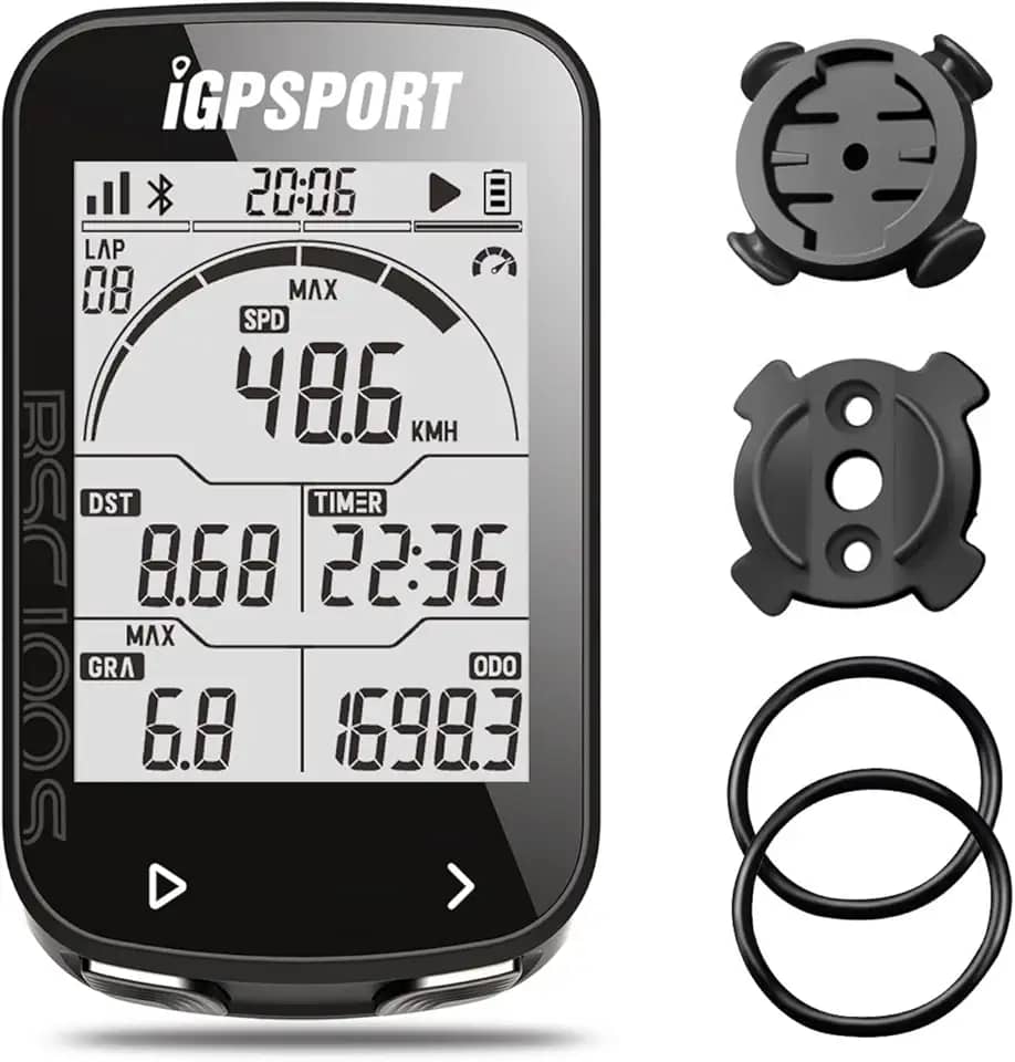 iGPSPORT BSC100S Ciclocomputador GPS, Bluetooth Tela de 2,6 Polegadas IPX7 à Prova d'água 40H de Vida útil da Bateria Computador de Bicicleta Sem Fio
