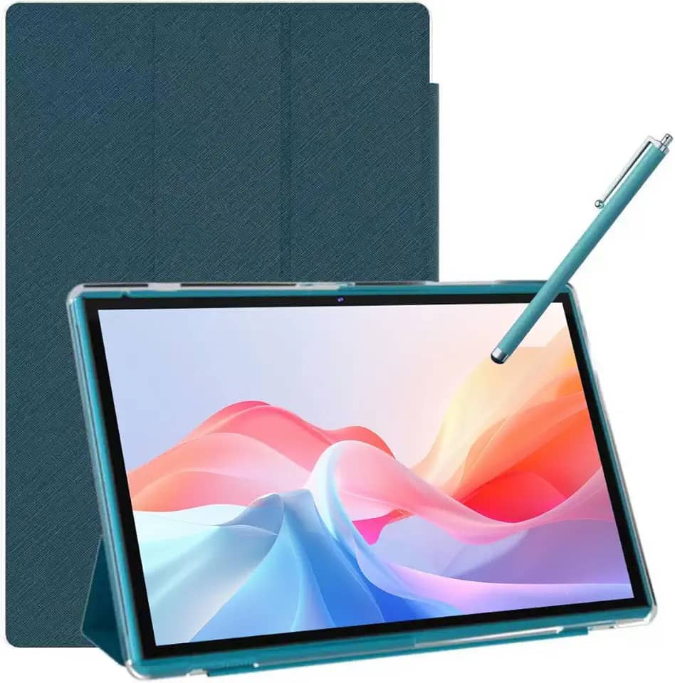 Tablet Android de 10 polegadas com capa Stylus Android 14 tablets 6 GB RAM 32 GB ROM suporta expansão de 1 TB 6000 mAh bateria de 10,1 polegadas IPS HD tela sensível ao toque 2MP + 8MP câmera dupla