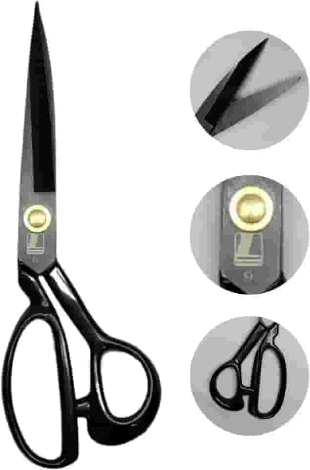 Tesoura Alfaiate Costura Reforçada Titanium Profissional 9'' Artesanato Teflon Cortar Tecido Aço Alemão