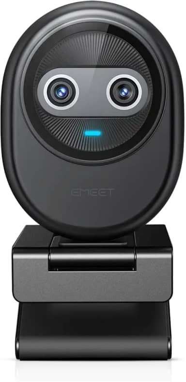 EMEET Webcam Piko 4K Para Streaming, A Primeira Câmera 4K Com Câmera Dupla Do Mundo, Com Foco Automático Por Ia, Conjunto De 3 Microfones E 3 Modos De Som, Webcam Usb Com Clipe, Ótima Para Streamin