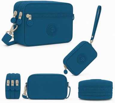 Bolsa Carteira Feminina com Al?a, Pequena, Multi-compartimentos