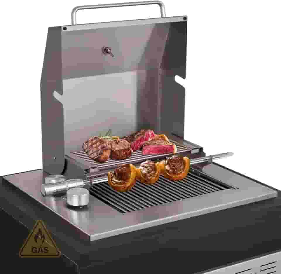 Churrasqueira Grill de Embutir a Gás com Tampa Diamond Premium GLP Titan