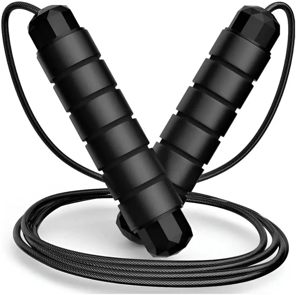 Corda De Pular Profissional Fitness Ajustável De 3m Com Rolamento e Cabo De Aço Revestido