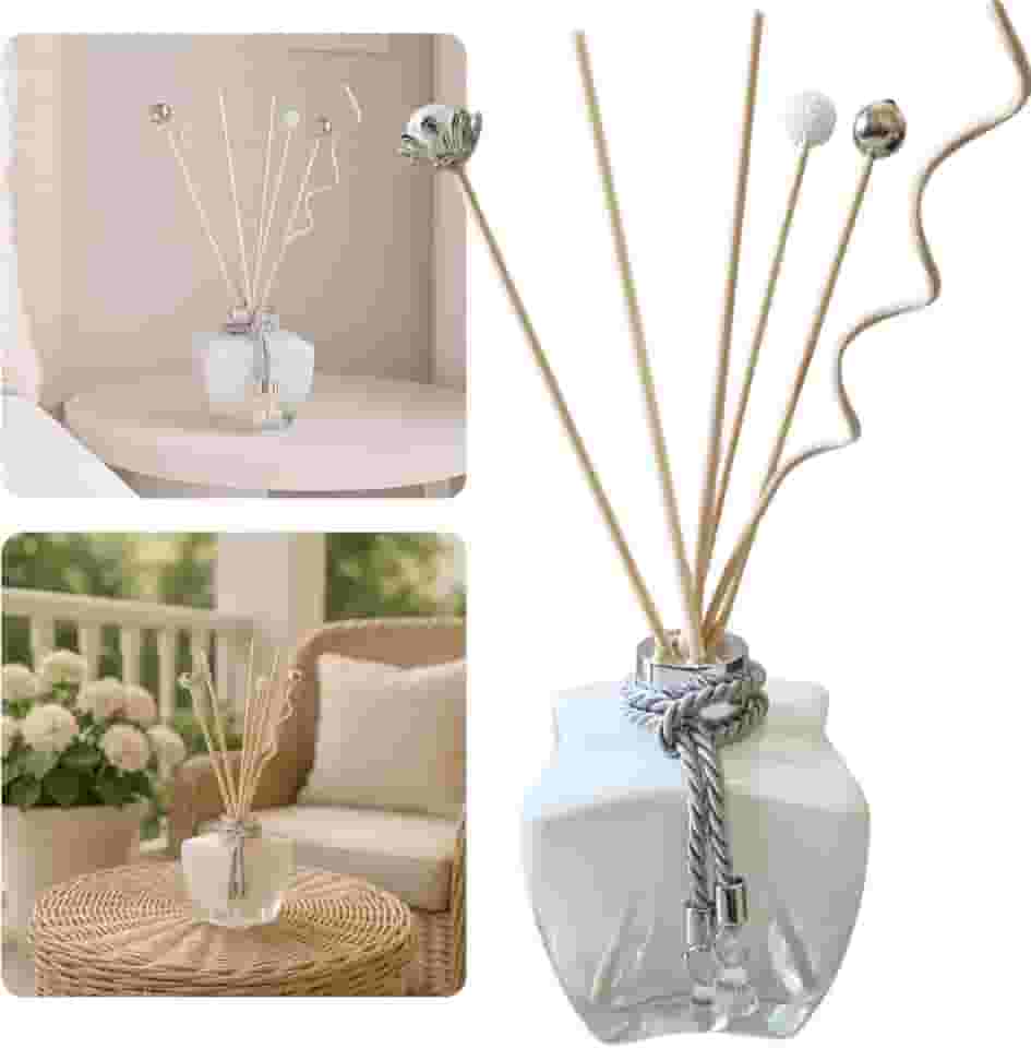 Difusor De Aromas Cheio Aromatizador Varetas Decoradas Luxo (Prata Luxo)