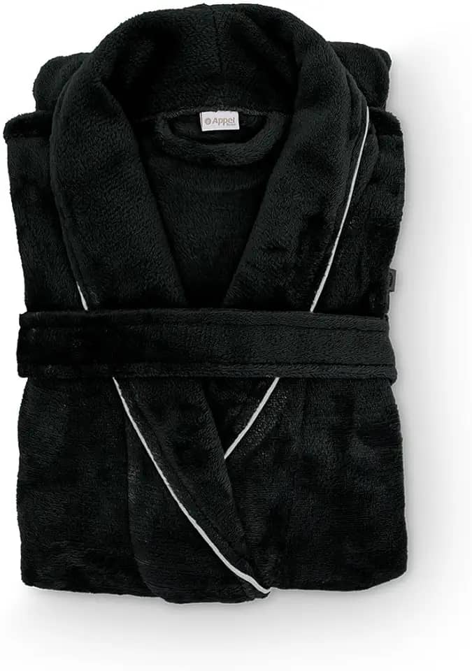 Roupão Banho Flannel Golden Adulto Unissex Toque Macio Microfibra Appel Home