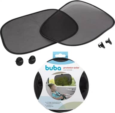 Kit 2 Tapa Sol Blackout Com Ventosa Para Carro Buba Bebê Protetor Solar Automotivo Cortina Janela