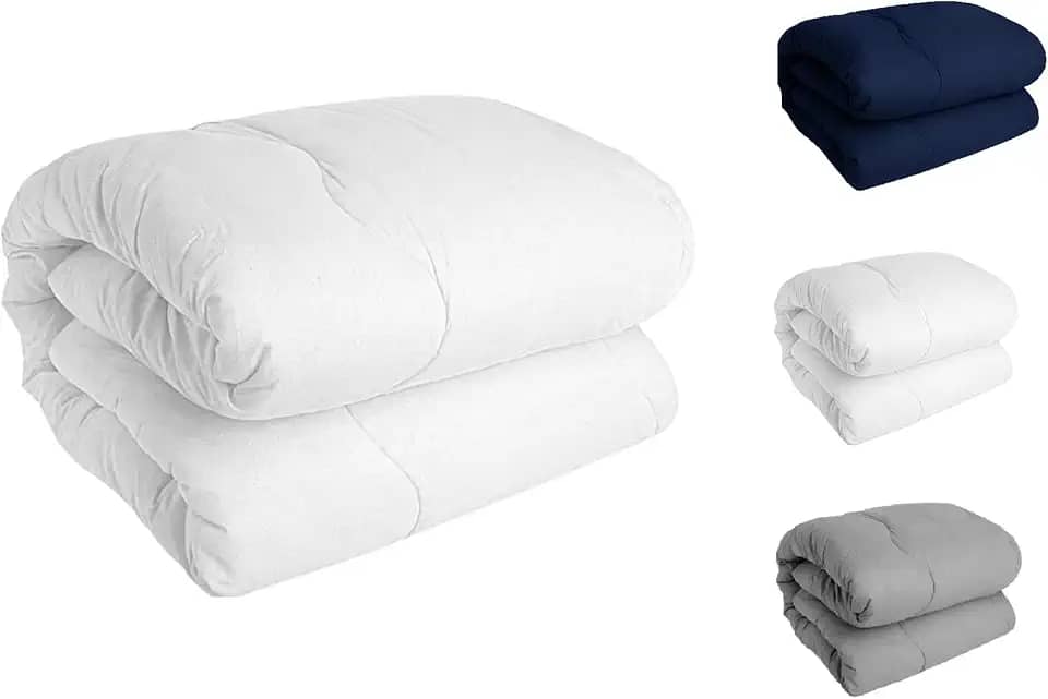 Edredom QUEEN Algodao 200 FIOS Avulso Dupla face HOTEL POUSADA (BRANCO, CASAL/QUEEN)