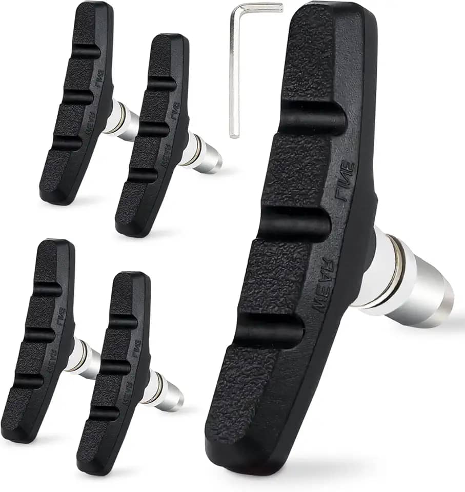 2 pares de pastilhas de freio de bicicleta - pastilhas de freio V de 70 mm para bicicleta de montanha e estrada profissionais - kit de blocos de freio de bicicleta com sextavado