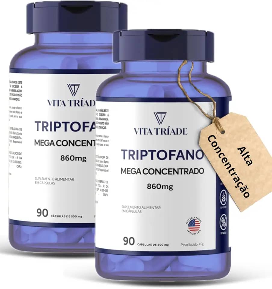 Triptofano Concentrado 860mg 180 cápsulas - Vita Tríade