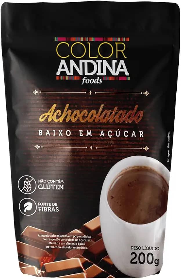 Achocolatado Diet Baixo em Açúcar 200g | Vegano | Cacau 100% Puro