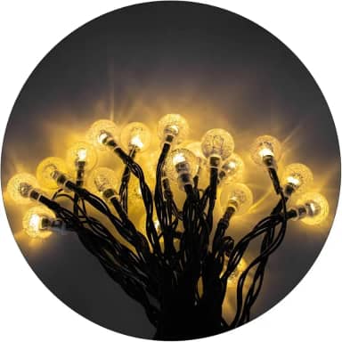 Cordão de Luzes LED Solar 5 Metros 20 Estrelas Multicores | Pisca Natalino com 8 Modos de Iluminação | Decoração para Natal, Festas, Casamentos, Varandas e Ambientes Externos (Branco Quente)