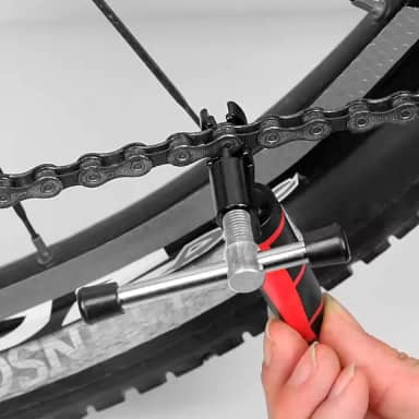 Extrator de Corrente para Bicicleta Chave Saca Extratora Pino De Corrente Bicicleta Bike Cabo Emborrachado Vermelho e Preto