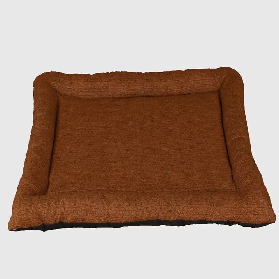 Colchonete para Cachorro GorgoPet, Impermeável, Tecido Gorgurinho, com Zíper Removível, Enchimento em Flocos de Espuma (Cacau, Pequeno)