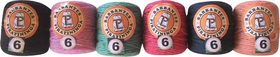 Barbante 6 Fios, Rolo, Pacote com 6 Cores Sortidas