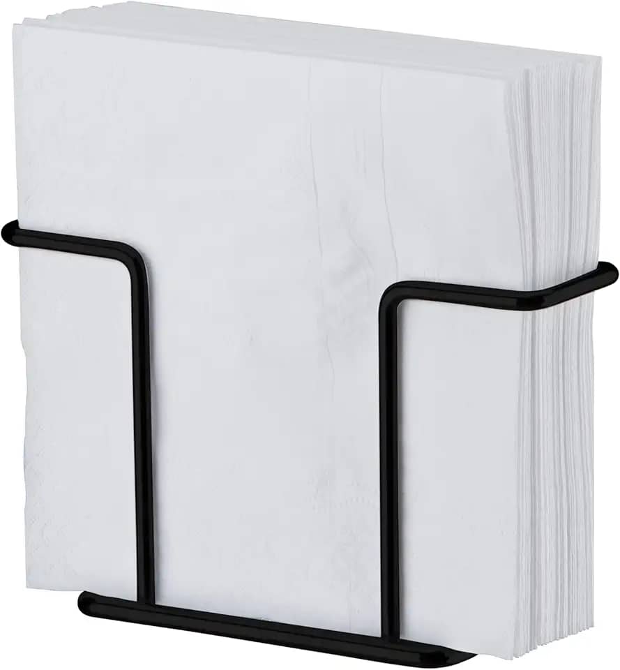 Porta guardanapos pequeno preto fosco - Linha Caffè - Future