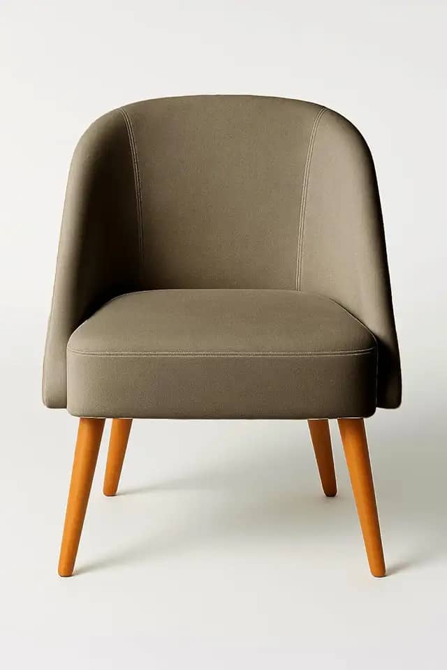 Banqueta Poltrona Lua Recepção Atendimento Penteadeira Maquiagem (Capuccino)