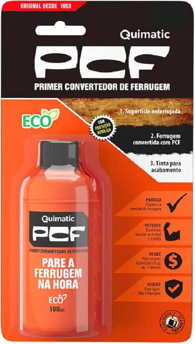 PCF Fundo Convertedor de Ferrugem 100 mL Quimatic Tapmatic