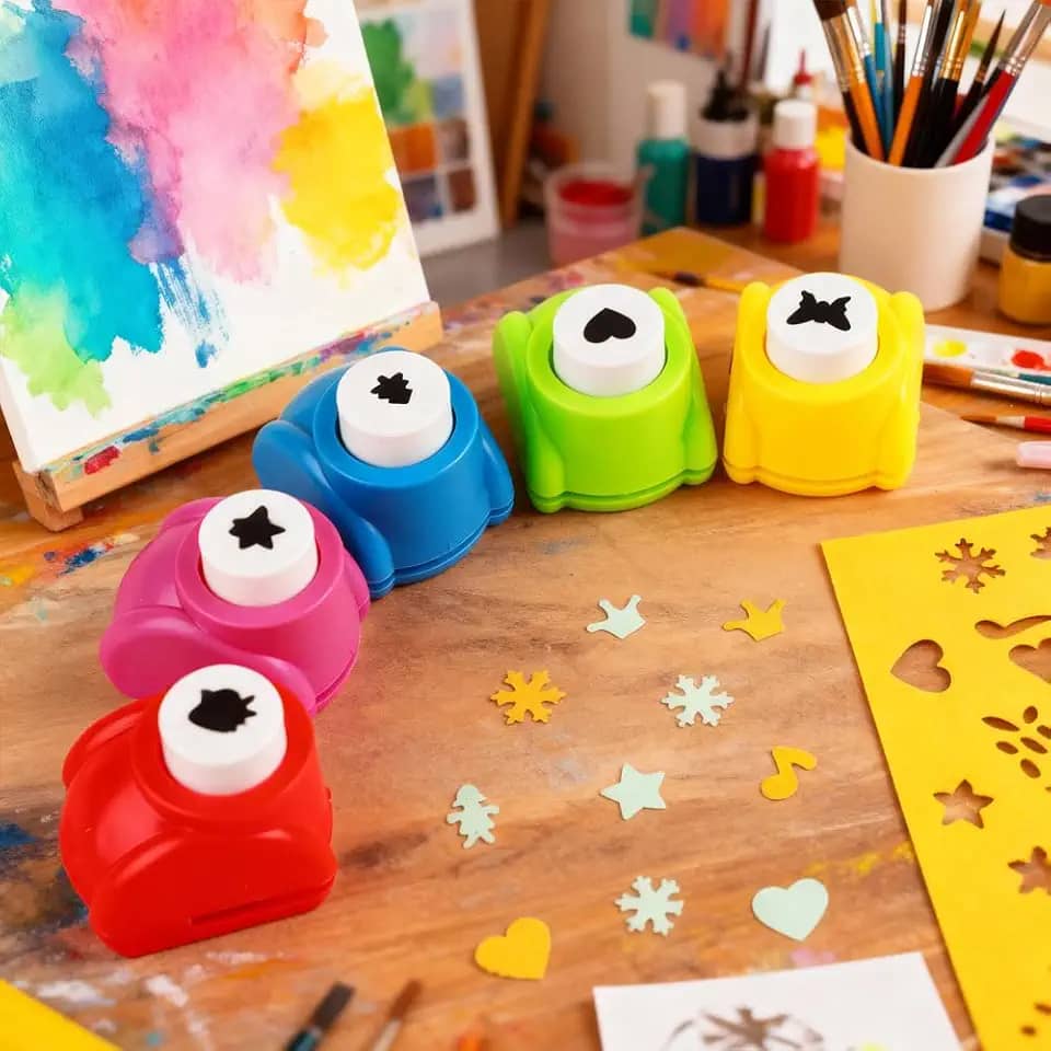 Conjunto de 5 unidades multicoloridas para artesanato de papel para artesanato faça você mesmo, scrapbook, cartões comemorativos, álbuns de fotos